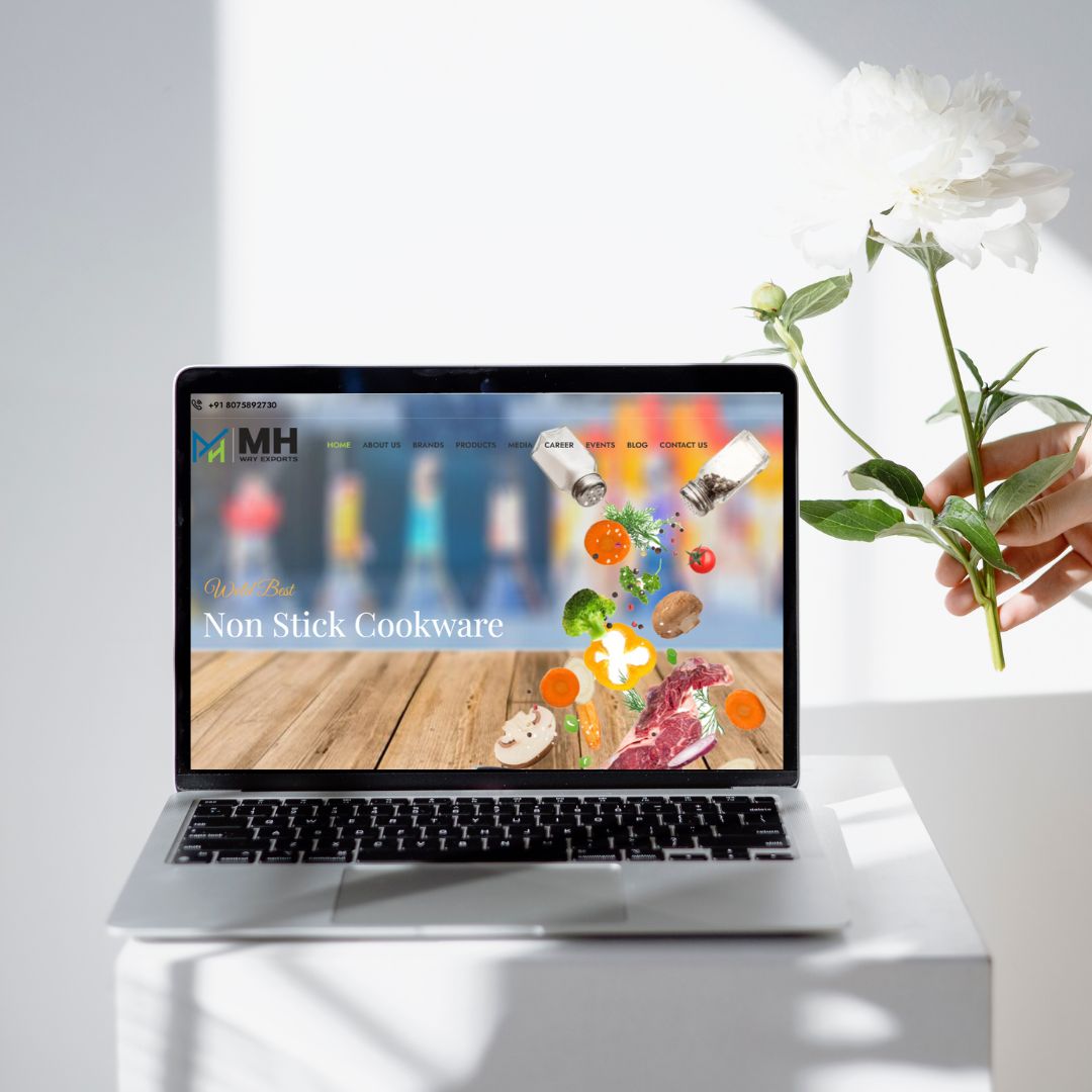 Laptop Mockup of Fashion Clothing Instagram Post